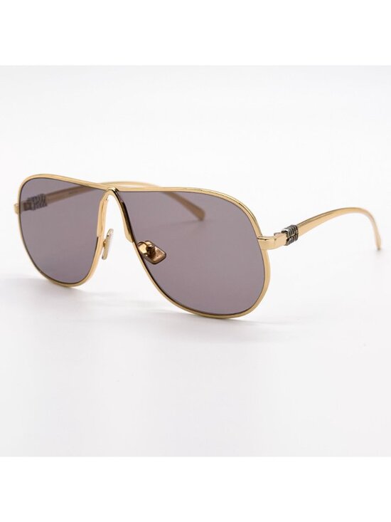 New Miu Miu MU A56S Oversized Gold Purple Sunglasses MUA56S 5AK20I main image 4